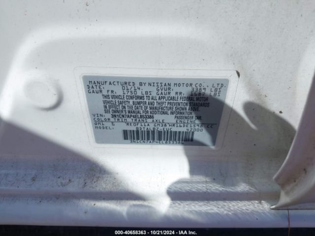 3N1CN7AP4EL853386 Nissan Versa 1.6 Sv