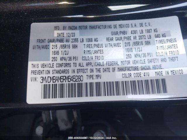 3MVDMBAM6RM645280 Mazda Cx-30 2.5 S