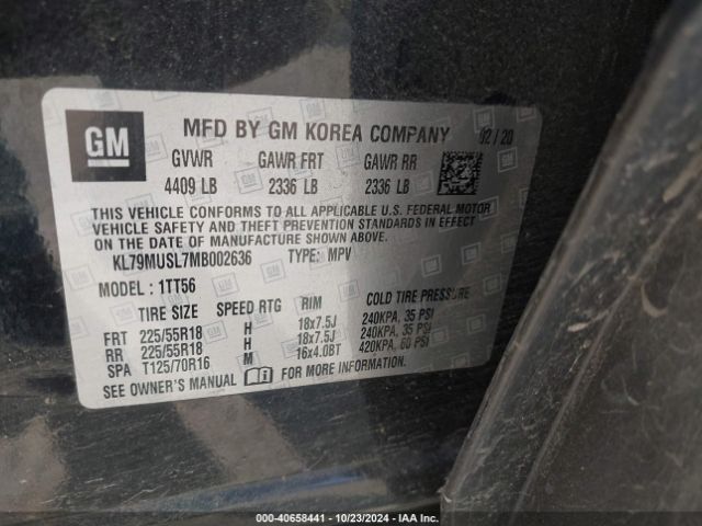 KL79MUSL7MB002636 Chevrolet Trailblazer Awd Rs