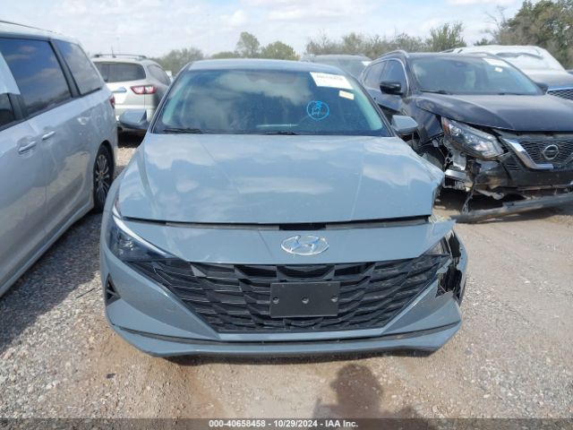 KMHLM4AJ2NU031259 Hyundai Elantra Hybrid Blue