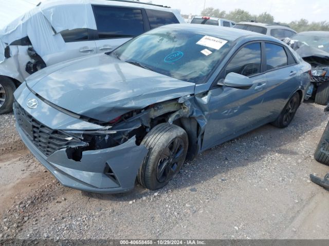 KMHLM4AJ2NU031259 Hyundai Elantra Hybrid Blue