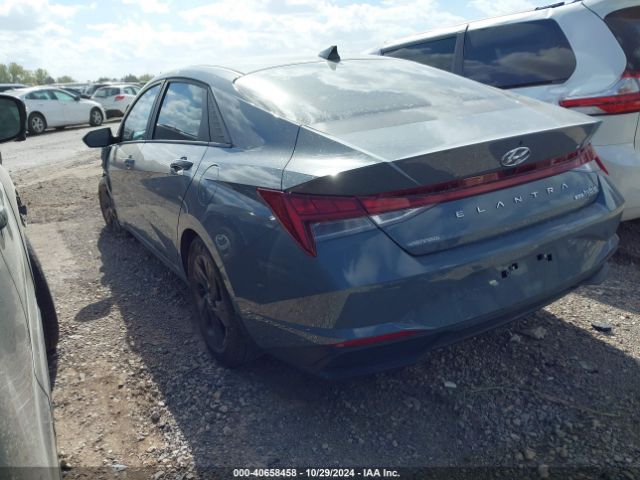 KMHLM4AJ2NU031259 Hyundai Elantra Hybrid Blue