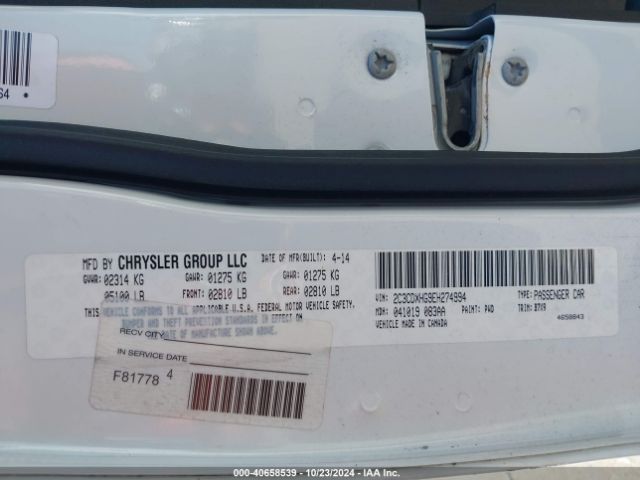 2C3CDXHG9EH274994 Dodge Charger Sxt