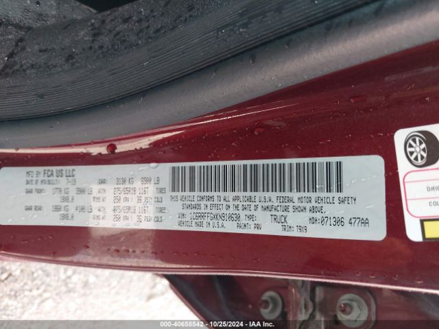 1C6RRFFGXKN910630 RAM 1500 Big Horn/lone Star  4x4 5'7 Box