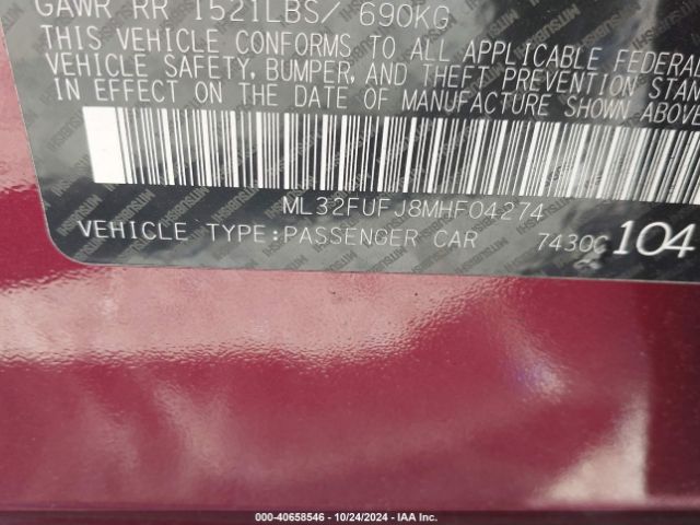 2021 MITSUBISHI MIRAGE G4 ML32FUFJ8MHF04274 Photo 8