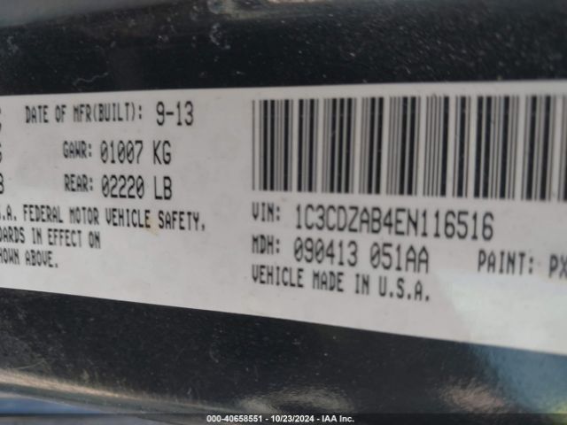 1C3CDZAB4EN116516 Dodge AVENGER SE