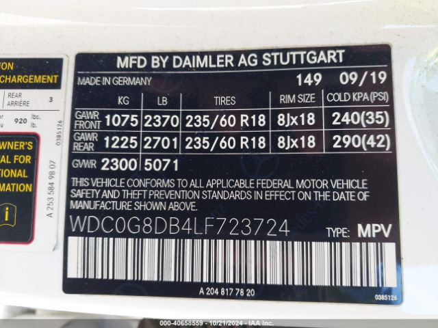 WDC0G8DB4LF723724 Mercedes-Benz GLC 300
