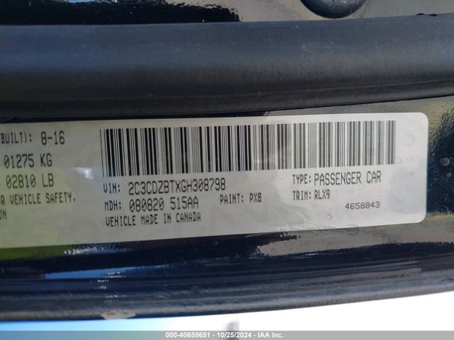 2C3CDZBTXGH308798 Dodge Challenger R/t Plus
