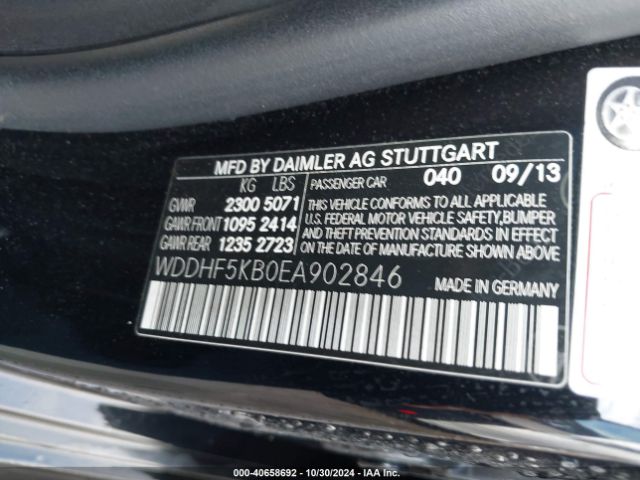 WDDHF5KB0EA902846 Mercedes-Benz E 350