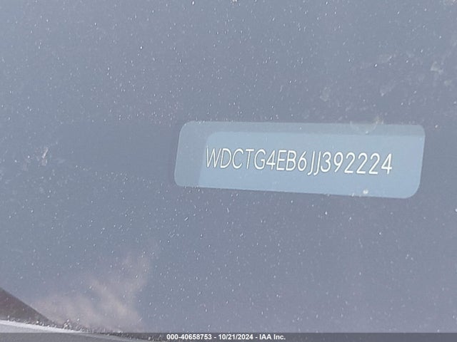WDCTG4EB6JJ392224 Mercedes-Benz GLA 250