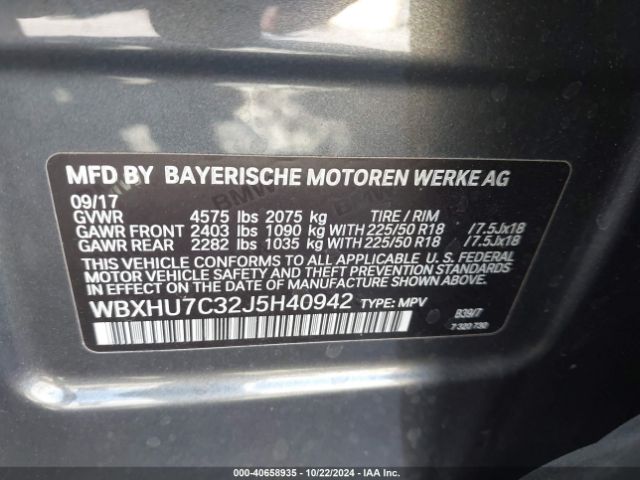 WBXHU7C32J5H40942 BMW X1 Sdrive28i