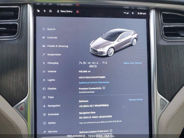 2013 TESLA MODEL S 5YJSA1CNXDFP08881 Photo 6