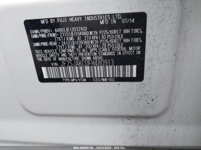 JF2SJAKC0FH480913 Subaru Forester 2.5i Limited