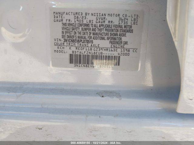 3N1CN8EV6PL870515 Nissan Versa 1.6 Sv Xtronic Cvt
