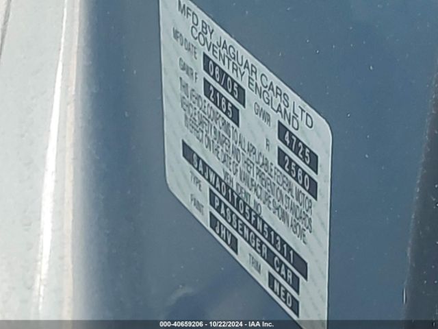 2005 JAGUAR S-TYPE SAJWA01T05FN51311 Photo 8