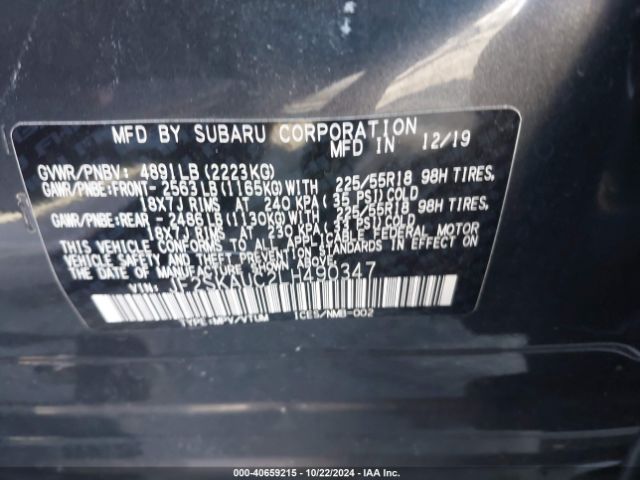 JF2SKAUC2LH490347 Subaru Forester Limited