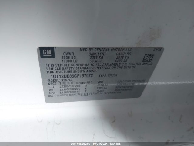 1GT12UE85GF157972 GMC Sierra 2500hd Denali