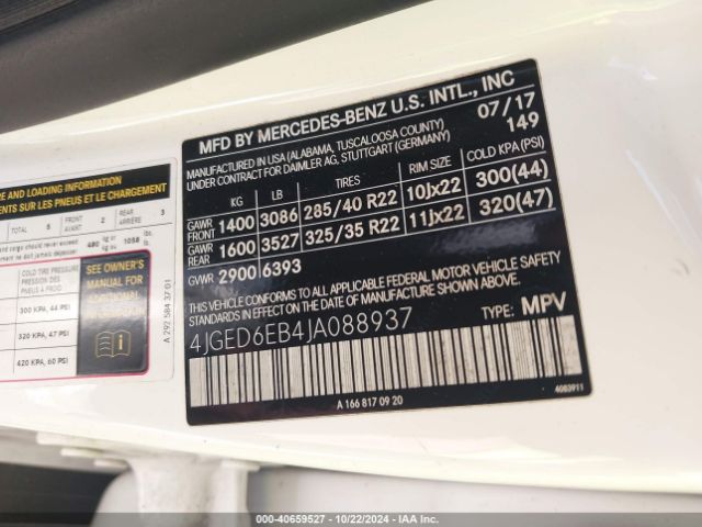 4JGED6EB4JA088937 Mercedes-Benz Amg Gle 43 Coupe 4matic