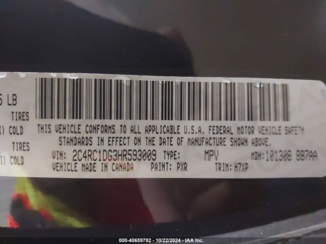 2C4RC1DG3HR593009 Chrysler Pacifica Touring