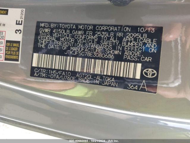 JTKJF5C78E3080686 Scion TC