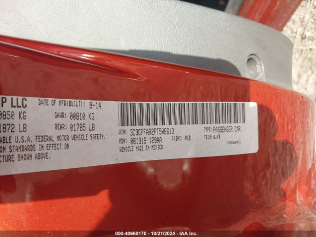 2015 FIAT 500 3C3CFFAR2FT508613 Photo 8