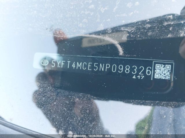 5YFT4MCE5NP098326 Toyota Corolla Xse