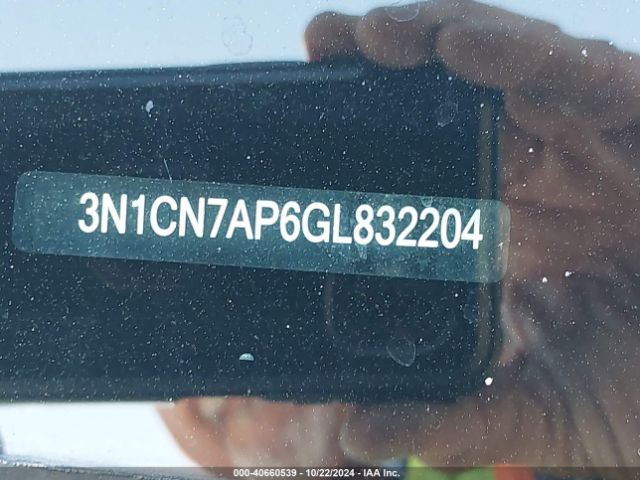 3N1CN7AP6GL832204 Nissan Versa 1.6 S/1.6 S+/1.6 Sl/1.6 Sv