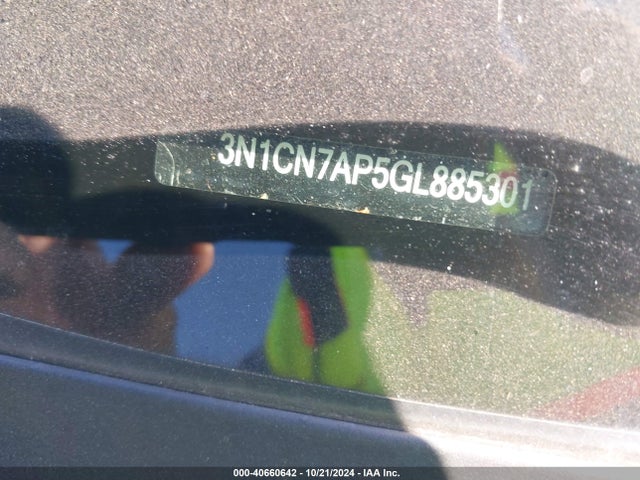Nissan Versa 1.6 S+ 2016 3N1CN7AP5GL885301 Image 9