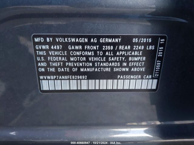 WVWBP7AN8FE829692 Volkswagen Cc 2.0t Sport