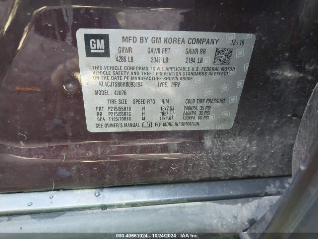KL4CJ1SB6HB093194 Buick Encore Sport Touring