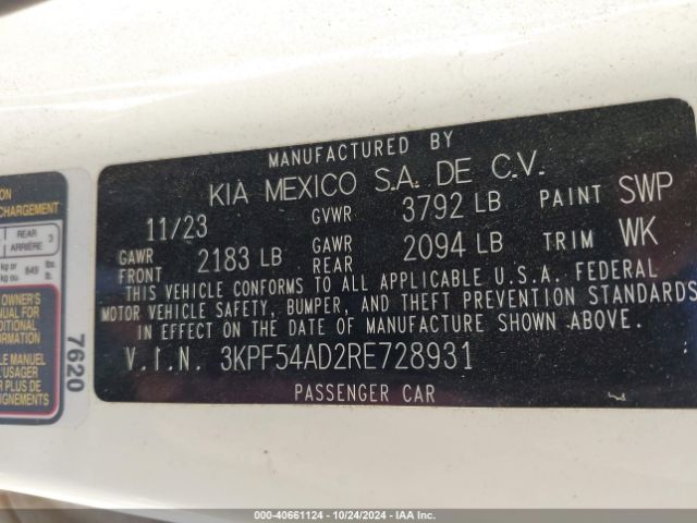 3KPF54AD2RE728931 KIA Forte Gt-line