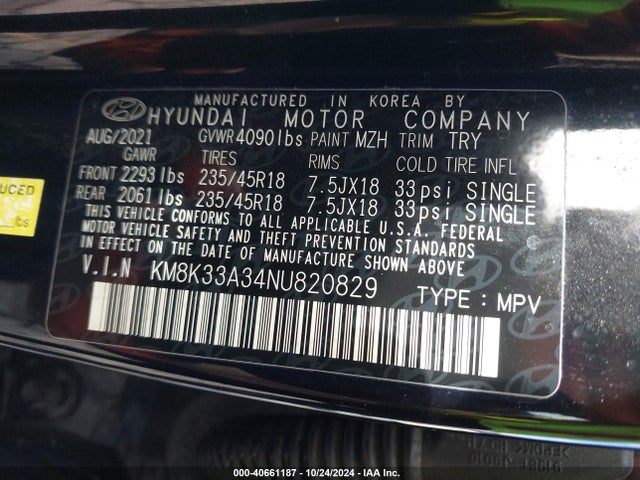 Hyundai Kona N Line 2022 KM8K33A34NU820829 Image 9