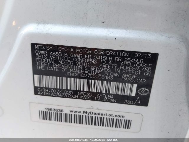 JTHCF1D27E5003483 Lexus IS 250