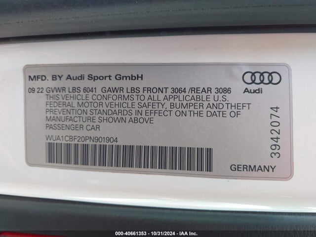 2023 AUDI RS 6 AVANT WUA1CBF20PN901904 Photo 8