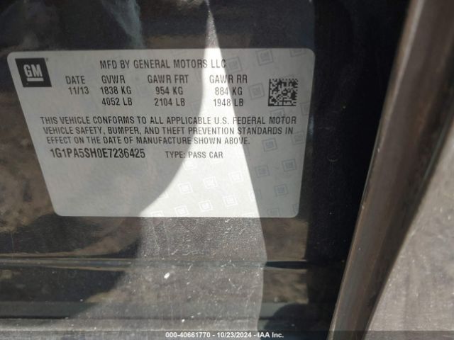 1G1PA5SH0E7236425 Chevrolet Cruze Ls Auto