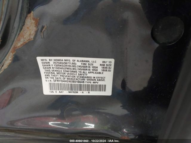 5FRYD4H24EB016648 Acura MDX