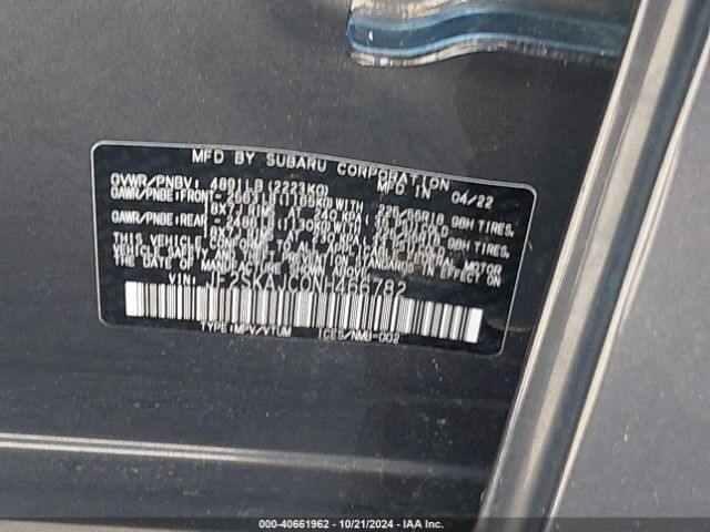 JF2SKAJC0NH466782 Subaru Forester Sport