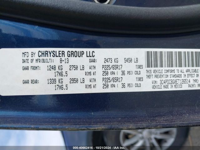 3C4PDCBG0ET126514 Dodge Journey Sxt