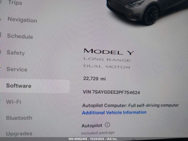 7SAYGDEE2PF754624 Tesla Model Y