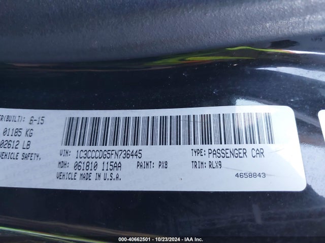 1C3CCCDG5FN736445 Chrysler 200 S
