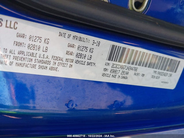 2C3CCABG7JH244766 Chrysler 300 300s