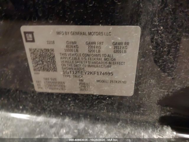 1GT12SEY2KF174595 GMC Sierra 2500hd Denali