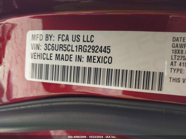 3C6UR5CL1RG292445 RAM 2500