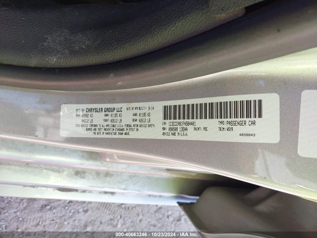 1C3CCCAB1FN584401 Chrysler 200 Limited
