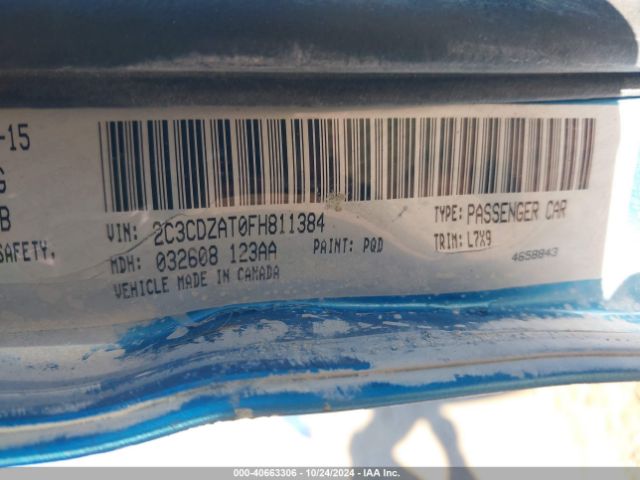 2C3CDZAT0FH811384 Dodge Challenger R/t