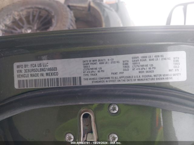 3C6UR5DL8NG146603 RAM 2500 Big Horn  4x4 6'4 Box