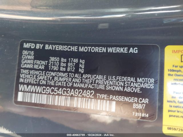 WMWWG9C54G3A92482 Mini Convertible Cooper S
