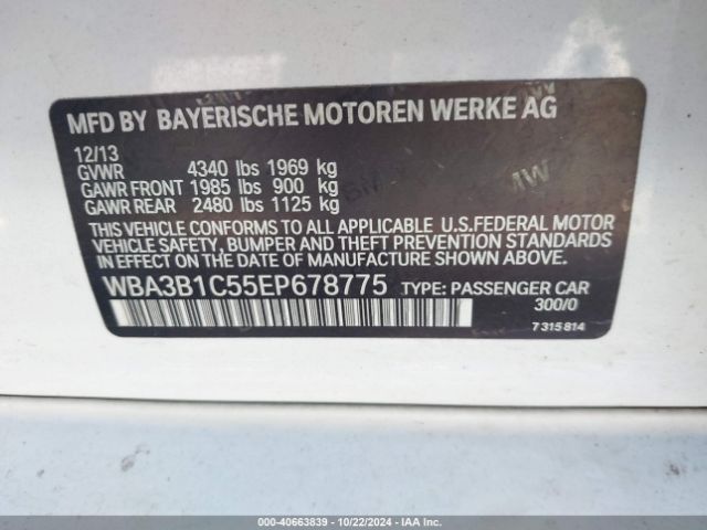 WBA3B1C55EP678775 BMW 320i