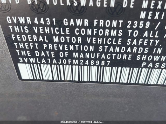3VWLA7AJ0FM248987 Volkswagen Jetta 2.0l Tdi Sel