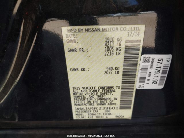 1N4AL3AP5FC239601 Nissan Altima